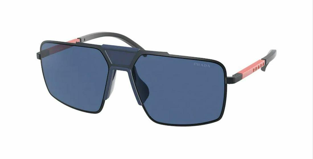 PRADA LINEA ROSSA PS 52XS 06S07L Matte Navy Rectangle Square 59 mm Sunglasses: PRADA LINEA ROSSA PS 52XS 06S07L Matte Navy Rectangle Square 59 mm Sunglasses Frame Color: Beige Style: Rectangle Type: Sunglasses New The BIDHAUS Guarantee: All items in this auction are guaranteed t