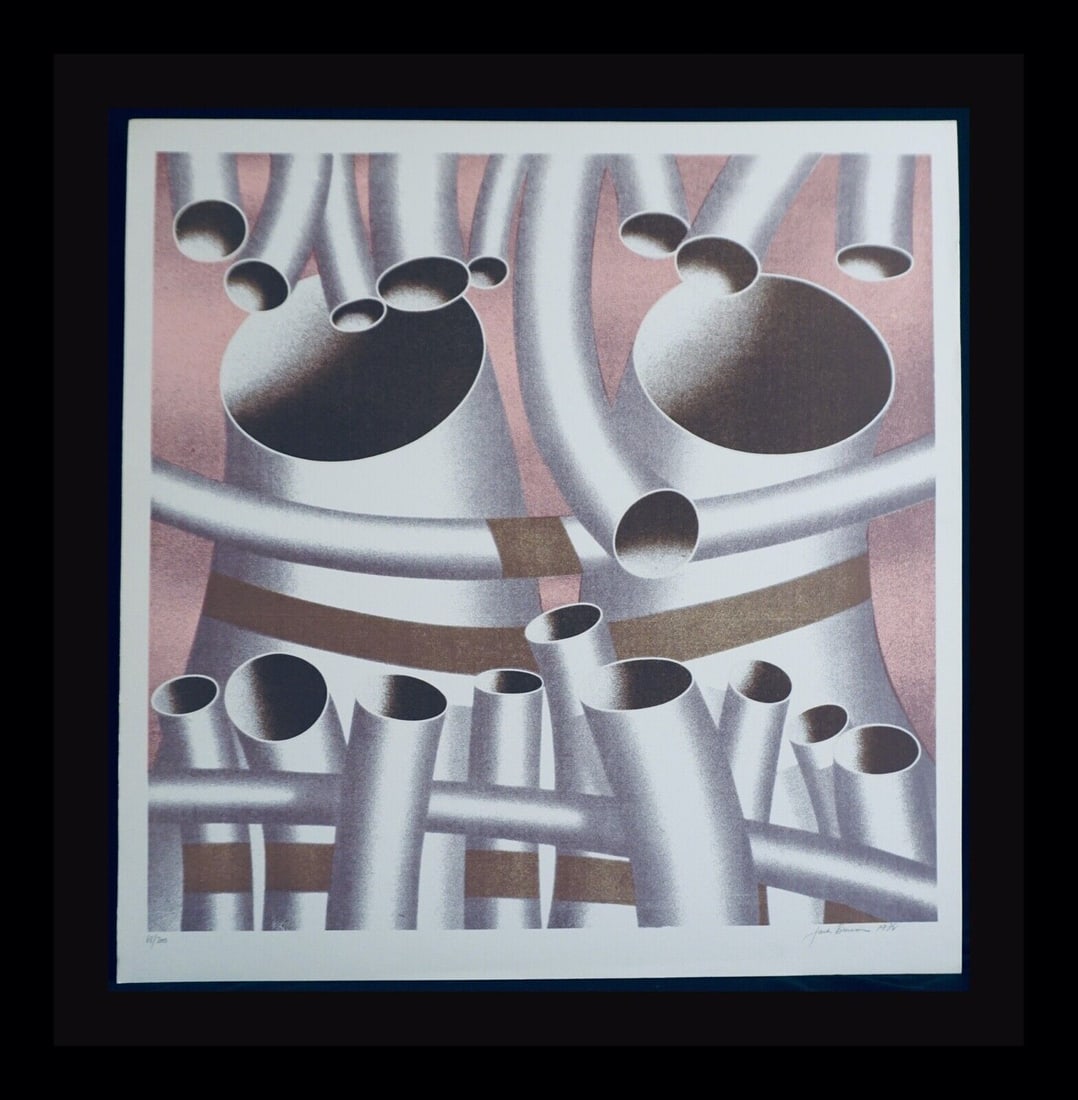 Jack Brusca Pipes H/S Numbered Serigraph Abstract ART: Jack Brusca Pipes H/S Numbered Serigraph Abstract ART Artist: Jack Brusca Production Technique: Serigraph & Silkscreen Style: Abstract Material: Serigraph & Silkscreen Theme: Art Type: Print Features: