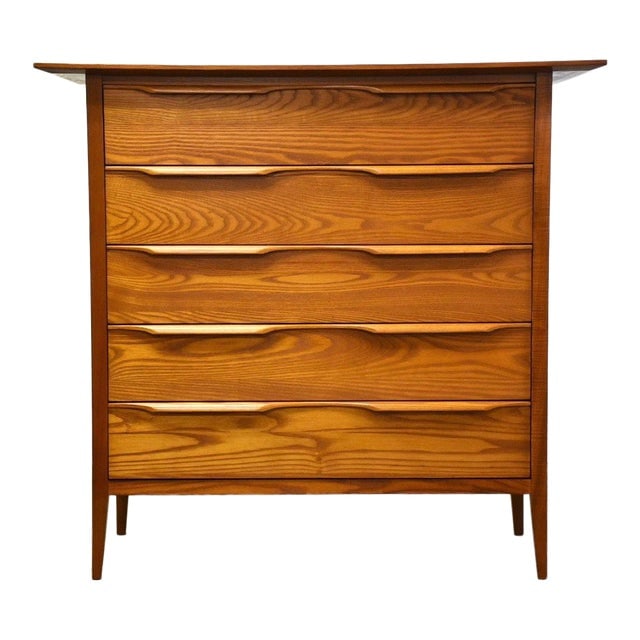 Oak Mid Century Tall Dresser By Heywood Wakefield Auction