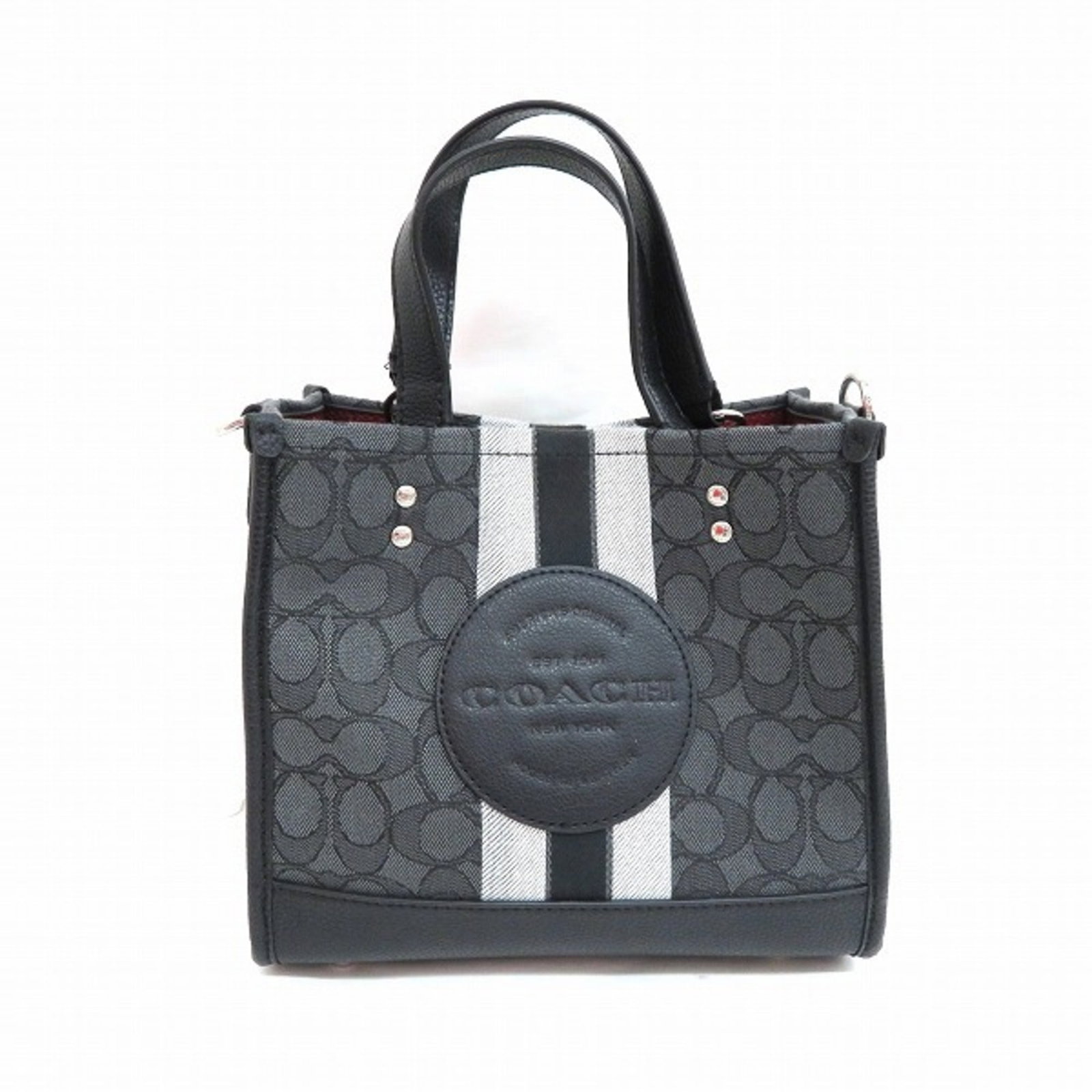 Coach COACH Signature Dempsey Carryall C7083 Bag Shoulder Ladies: Coach COACH Signature Dempsey Carryall C7083 Bag Shoulder Ladies Brand: Coach Line: Signature Model: C7083 Type: Shoulder bag Material: Leather Canvas Leather: Canvas: Color: Black Gender: Women Size
