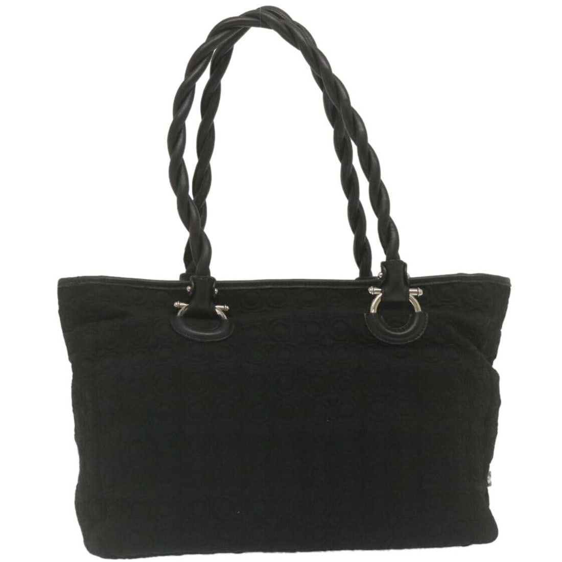 Salvatore Ferragamo Gancini Tote Bag Canvas Black: Salvatore Ferragamo Gancini Tote Bag Canvas Black Style: Tote Bag Material: Canvas Exterior Color: Black Bag Height: 8.7inch(Approx) / 22cm(Approx) Bag Depth: 3.1inch(Approx) / 8cm(Approx) Bag Length: