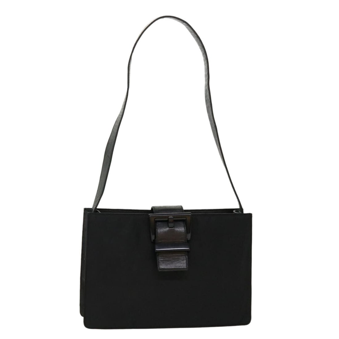PRADA Shoulder Bag Nylon Black: PRADA Shoulder Bag Nylon Black Style: Shoulder Bag Material: Nylon Exterior Color: Black Bag Height: 7.5inch(Approx) / 19cm(Approx) Bag Depth: 2.0inch(Approx) / 5cm(Approx) Bag Length: 11.0inch(Approx
