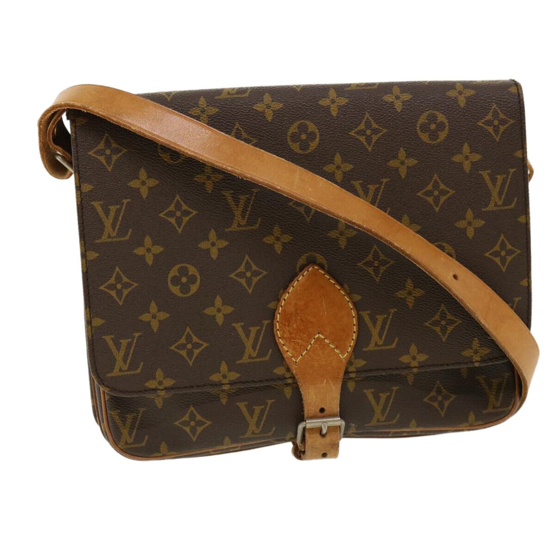 LOUIS VUITTON Monogram Cartouchiere GM Shoulder Bag Vintage M51252: LOUIS VUITTON Monogram Cartouchiere GM Shoulder Bag Vintage M51252 Style: Shoulder Bag Material: Monogram Canvas Exterior Color: Monogram Bag Height: 8.3inch(Approx) / 21cm(Approx) Bag Depth: 2.8inch(