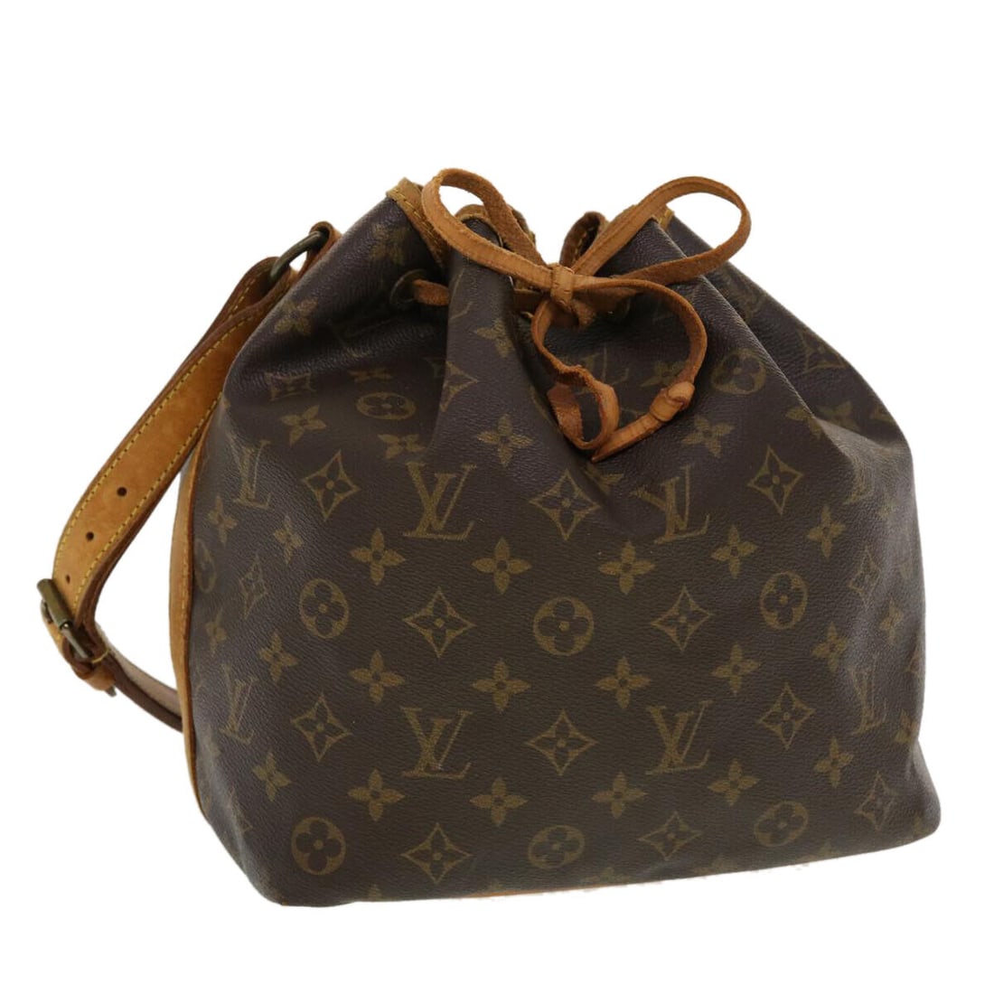 LOUIS VUITTON Monogram Petit Noe Shoulder Bag M42226 LV: LOUIS VUITTON Monogram Petit Noe Shoulder Bag M42226 LV Style: Shoulder Bag Material: Monogram Canvas Exterior Color: Monogram Bag Height: 9.8inch(Approx) / 25cm(Approx) Bag Depth: 7.5inch(Approx) / 1