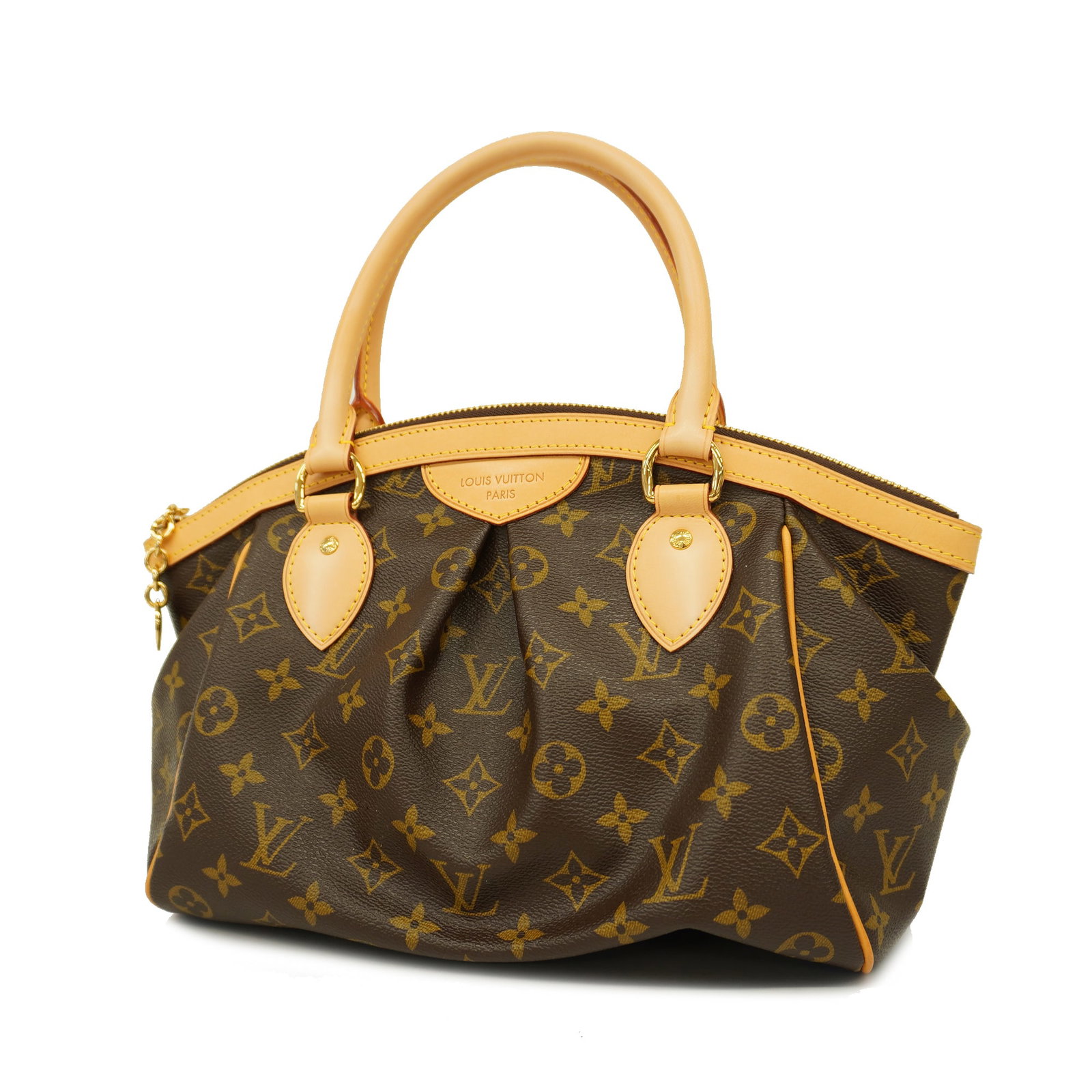 Louis Vuitton Monogram Tivoli PM M40143 Women's Handbag: Louis Vuitton Monogram Tivoli PM M40143 Women's Handbag Brand: Louis Vuitton Line: Monogram Model: Tivoli PM M40143 Type: Handbag Hardware Color: Gold Closure: Zipper Inner Pocket: Open pocket1 Phone 