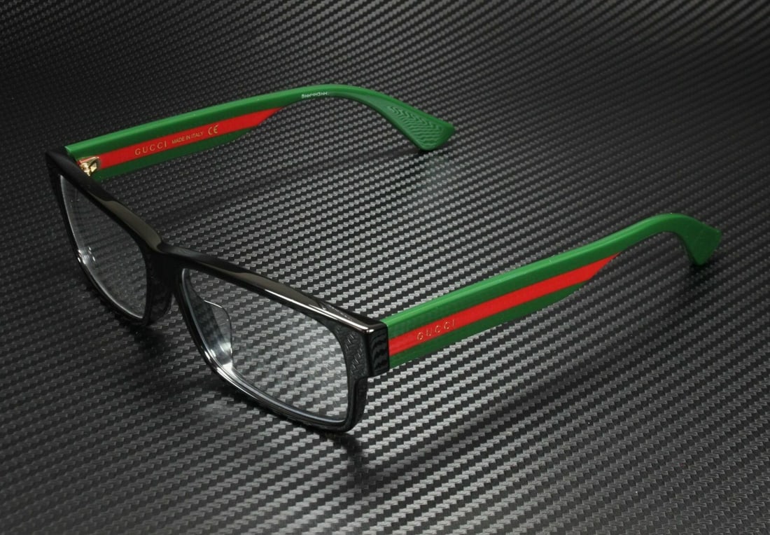 GUCCI GG0344OA 001 Rectangle Square Black Multicolor Mens Eyeglasses 56 mm: GUCCI GG0344OA 001 Rectangle Square Black Multicolor Mens Eyeglasses 56 mm Style: Rectangle Type: Eyeglasses Features: Full Rim Bridge Width: 14 mm Age Group: Adult Frame Material: Acetate Frame Color