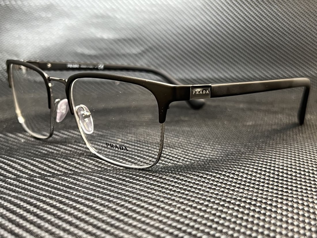 PRADA PR 54TV 1BO1O1 Matte Black Rectangle 57 mm Mens Eyeglasses: PRADA PR 54TV 1BO1O1 Matte Black Rectangle 57 mm Mens Eyeglasses Frame Color: Black Type: Eyeglasses Style: Rectangle New The BIDHAUS Guarantee: All items in this auction are guaranteed to be 100% aut