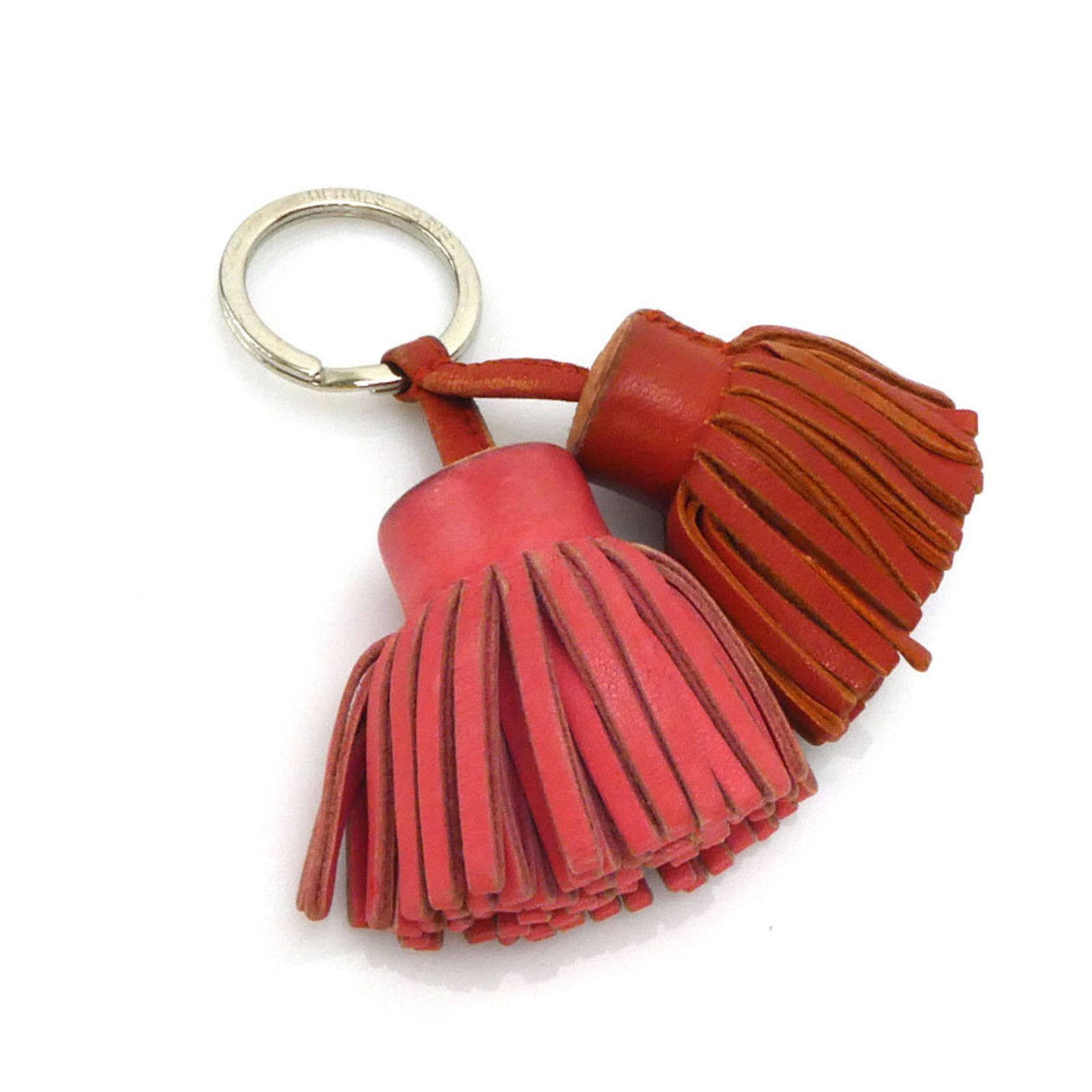 Hermes HERMES Keyring Key Holder Carmen Unodos Leather/Metal Brown/Pink/Silver Unisex: Hermes HERMES Keyring Key Holder Carmen Unodos Leather/Metal Brown/Pink/Silver Unisex Brand: Hermes Line: Carmen Country of Origin: France Type: Keyring Gender: Unisex Men Women Color: Brown Pink Silv