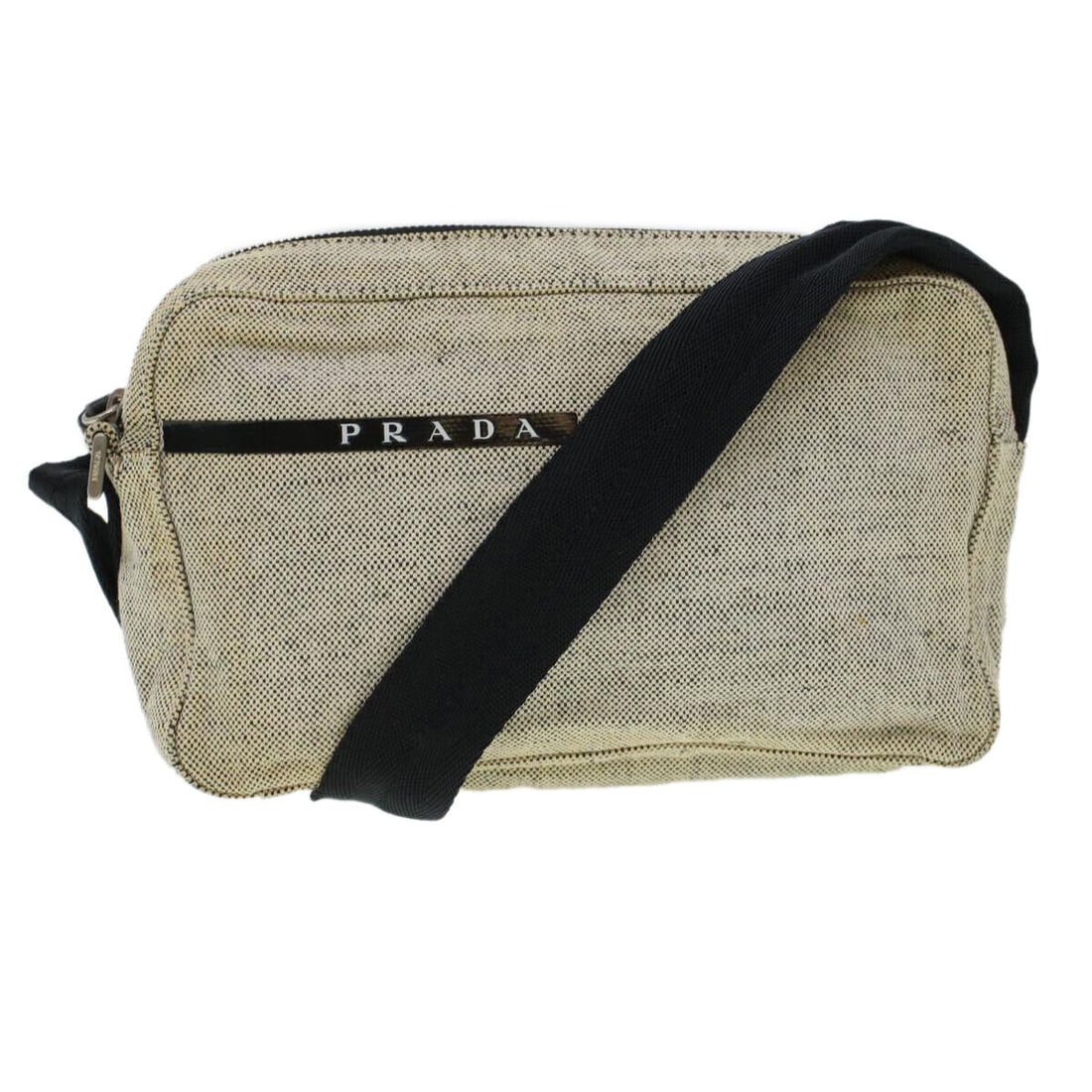 PRADA PRADA Sports Shoulder Bag Canvas Beige: PRADA PRADA Sports Shoulder Bag Canvas Beige Style: Shoulder Bag Material: Canvas Exterior Color: Beige Bag Height: 5.1inch(Approx) / 13cm(Approx) Bag Depth: 2.4inch(Approx) / 6cm(Approx) Bag Length: 