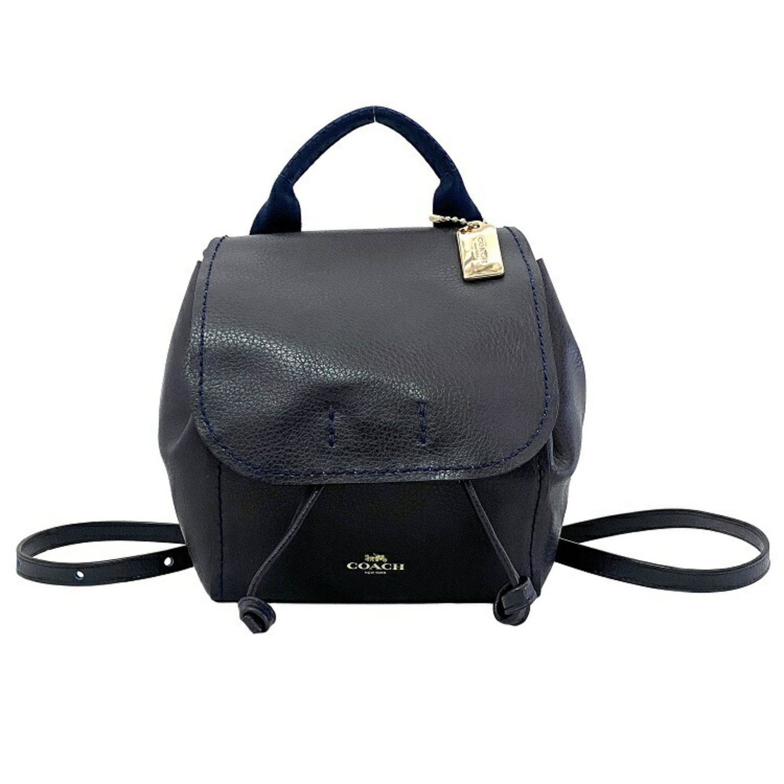 Coach Backpack Navy Derby F59819 Leather COACH Rucksack Flap Shoulder Bag Soft Blue: Coach Backpack Navy Derby F59819 Leather COACH Rucksack Flap Shoulder Bag Soft Blue Brand: Coach Model: f-16002 Type: Backpack Shoulder bag Material: Leather Leather: Color: Navy Gender: Women Size (H