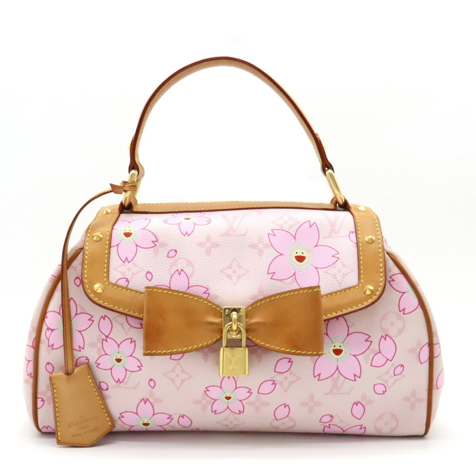 LOUIS VUITTON Louis Vuitton Monogram Cherry Blossom Sac Retro PM Handbag Takashi Murakami Sakura: LOUIS VUITTON Louis Vuitton Monogram Cherry Blossom Sac Retro PM Handbag Takashi Murakami Sakura Motif Rose M92013 Brand: Louis Vuitton Line: Monogram Cherry Blossom Type: Handbag Material: PVC PVC: C
