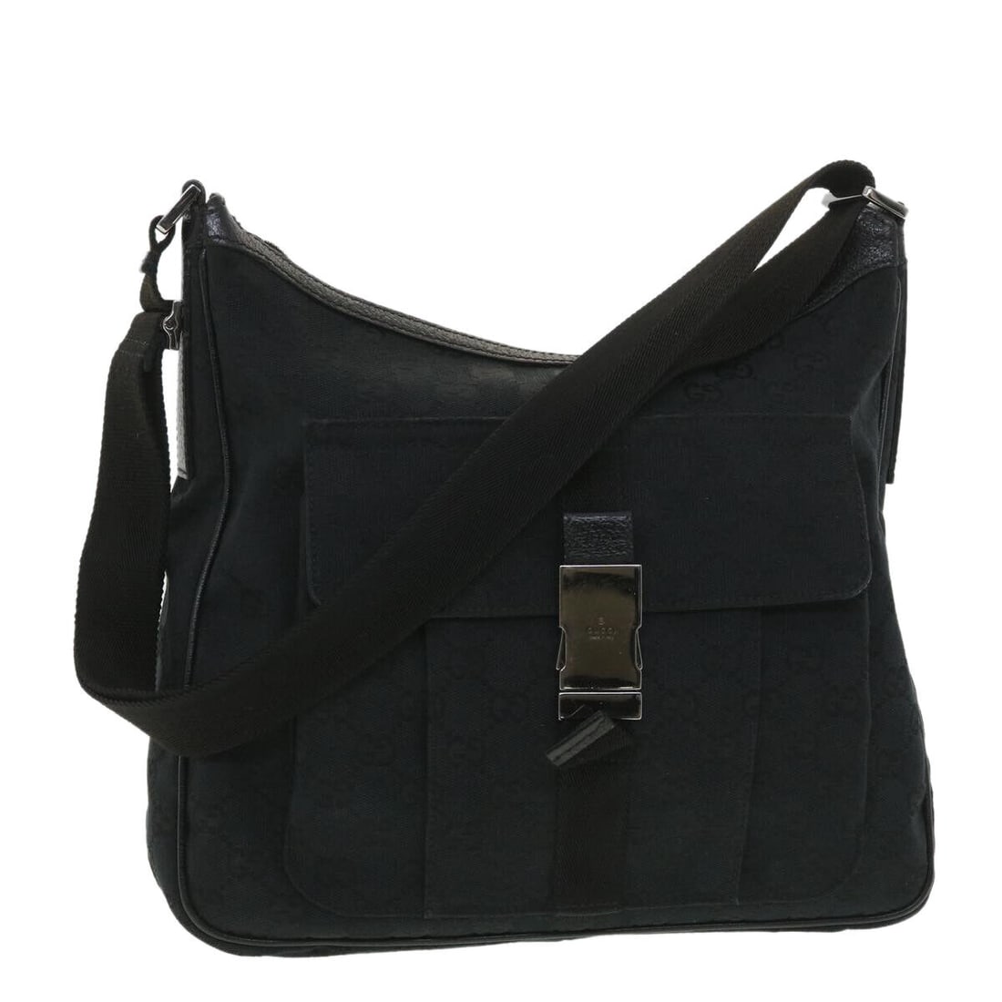 GUCCI GG Canvas Shoulder Bag Black 131211: GUCCI GG Canvas Shoulder Bag Black 131211 Style: Shoulder Bag Material: Canvas Exterior Color: Black Bag Height: 9.8inch(Approx) / 25cm(Approx) Bag Depth: 2.8inch(Approx) / 7cm(Approx) Bag Length: 11.