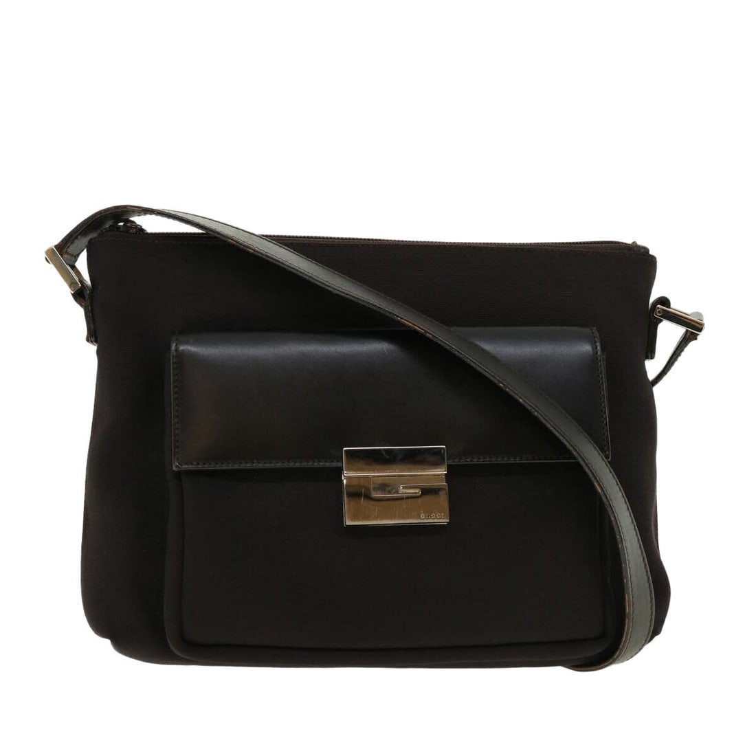 GUCCI Shoulder Bag Canvas Brown: GUCCI Shoulder Bag Canvas Brown Style: Shoulder Bag Material: Canvas Exterior Color: Brown Bag Height: 7.5inch(Approx) / 19cm(Approx) Bag Depth: 2.4inch(Approx) / 6cm(Approx) Bag Length: 9.8inch(Appro