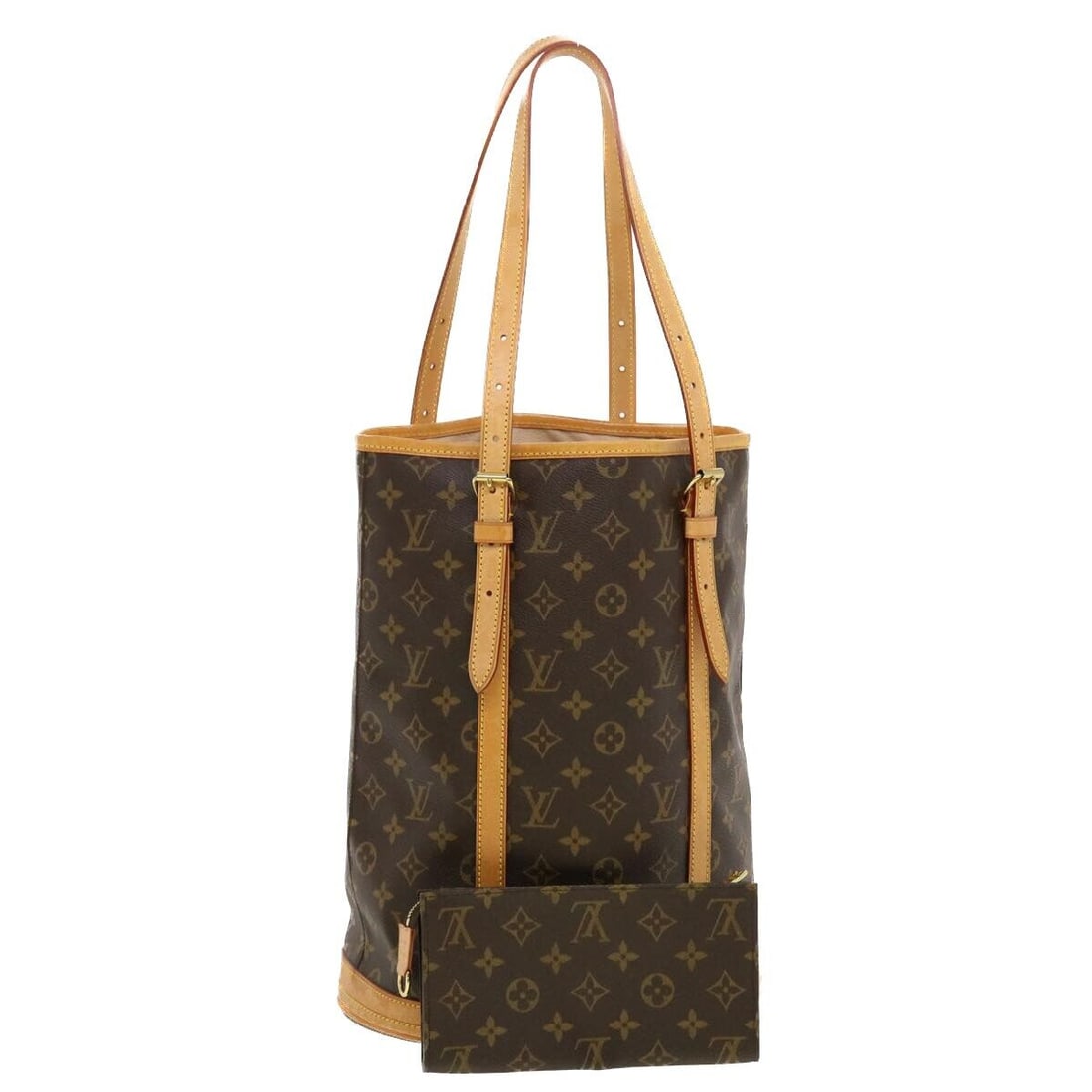LOUIS VUITTON Monogram Bucket GM Shoulder Bag M42236 LV: LOUIS VUITTON Monogram Bucket GM Shoulder Bag M42236 LV Style: Shoulder Bag Material: Monogram Canvas Exterior Color: Monogram Bag Height: 13.4inch(Approx) / 34cm(Approx) Bag Depth: 7.9inch(Approx) / 