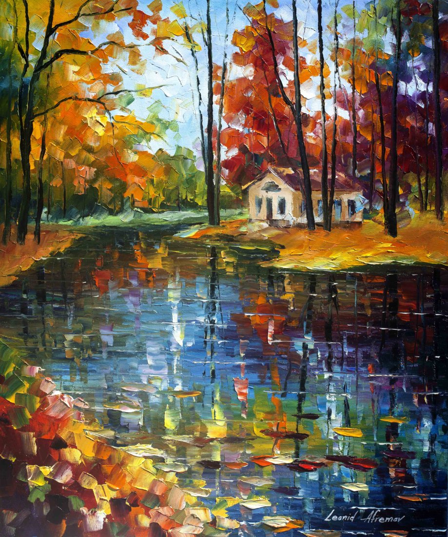 Reflections Of Memory - Limited Edition 1/25 by Leonid Afremov: Reflections Of Memory - Limited Edition 1/25 by Leonid AfremovThis is a limited edition giclee hand-painted by Leonid Afremov. This is the first giclee of a small edition of 25 paintings. The rest of