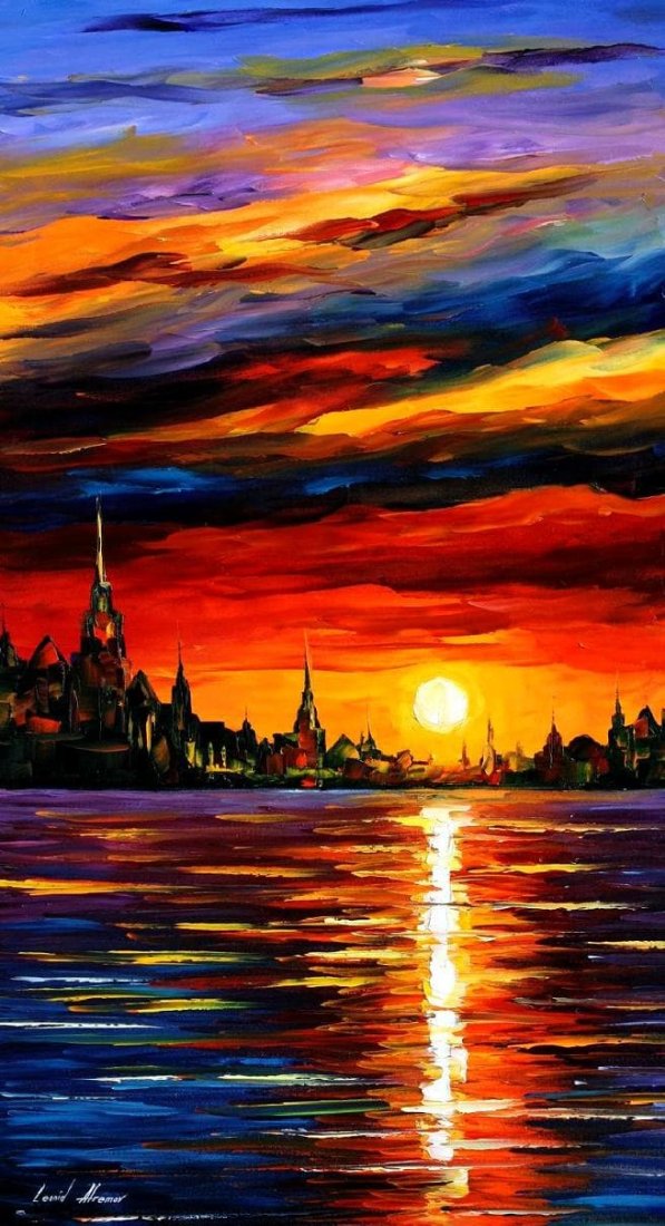 Morning Sky - Limited Edition 1/25 by Leonid Afremov: Morning Sky - Limited Edition 1/25 by Leonid AfremovThis is a limited edition giclee hand-painted by Leonid Afremov. This is the first giclee of a small edition of 25 paintings. The rest of the editio