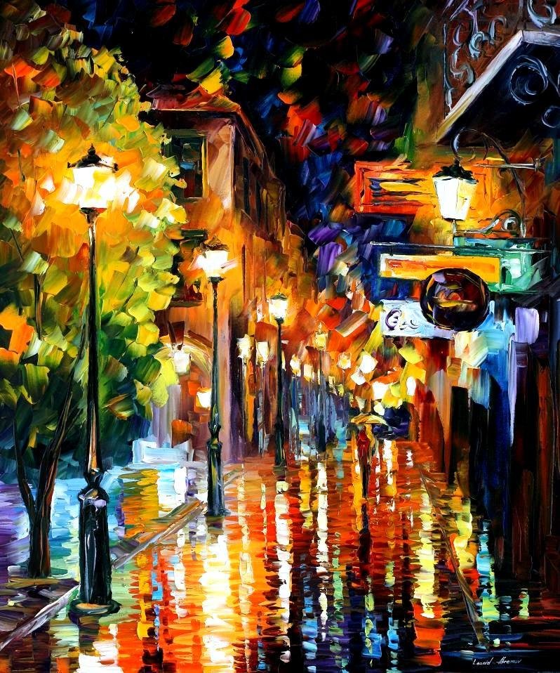 Night City Colors - Limited Edition 1/25 by Leonid Afremov: Night City Colors - Limited Edition 1/25 by Leonid AfremovThis is a limited edition giclee hand-painted by Leonid Afremov. This is the first giclee of a small edition of 25 paintings. The rest of the