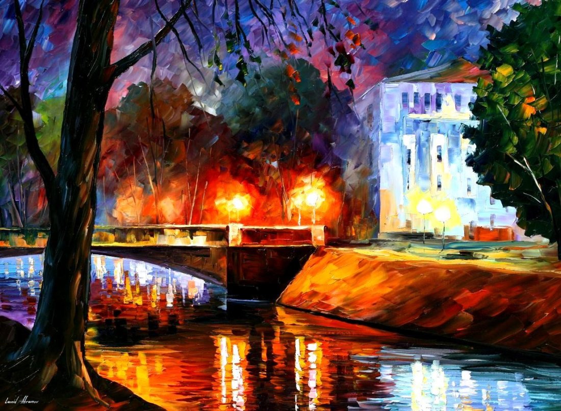 Memories Of The First Love - Limited Edition 1/25 by Leonid Afremov: Memories Of The First Love - Limited Edition 1/25 by Leonid AfremovThis is a limited edition giclee hand-painted by Leonid Afremov. This is the first giclee of a small edition of 25 paintings. The res