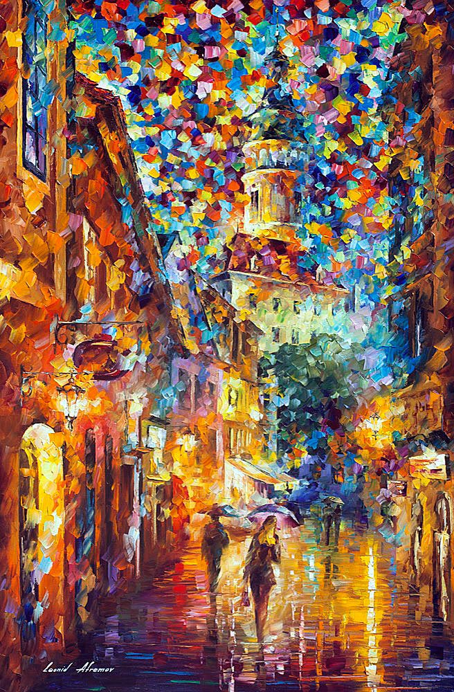 The Confetti Of The City - Limited Edition 1/25 by Leonid Afremov: The Confetti Of The City - Limited Edition 1/25 by Leonid AfremovThis is a limited edition giclee hand-painted by Leonid Afremov. This is the first giclee of a small edition of 25 paintings. The rest