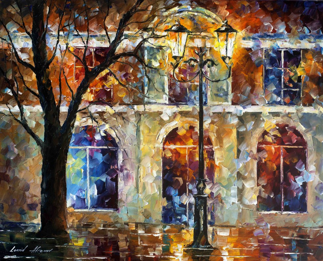 Windows With Memories - Limited Edition 1/25 by Leonid Afremov: Windows With Memories - Limited Edition 1/25 by Leonid AfremovThis is a limited edition giclee hand-painted by Leonid Afremov. This is the first giclee of a small edition of 25 paintings. The rest of