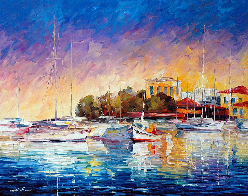 Siesta - Limited Edition 1/25 by Leonid Afremov: Siesta - Limited Edition 1/25 by Leonid AfremovThis is a limited edition giclee hand-painted by Leonid Afremov. This is the first giclee of a small edition of 25 paintings. The rest of the edition is