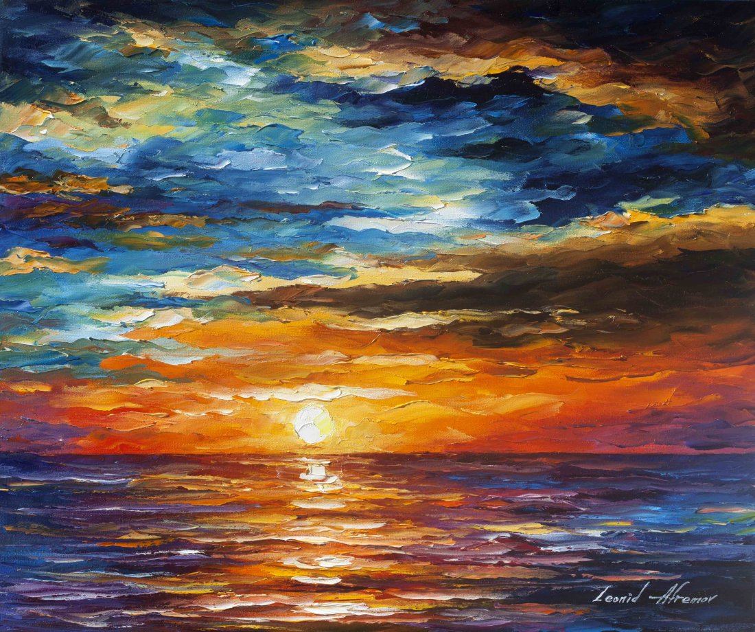 Dream Clouds - Limited Edition 1/25 by Leonid Afremov: Dream Clouds - Limited Edition 1/25 by Leonid AfremovThis is a limited edition giclee hand-painted by Leonid Afremov. This is the first giclee of a small edition of 25 paintings. The rest of the editi