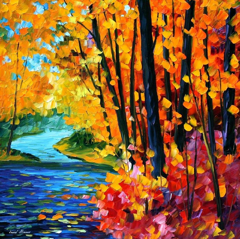 Sounds Of The Fall - Limited Edition 1/25 by Leonid Afremov: Sounds Of The Fall - Limited Edition 1/25 by Leonid AfremovThis is a limited edition giclee hand-painted by Leonid Afremov. This is the first giclee of a small edition of 25 paintings. The rest of the