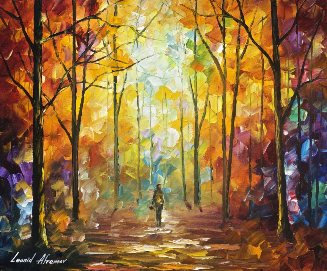 Moment Of Realization - Limited Edition 1/25 by Leonid Afremov: Moment Of Realization - Limited Edition 1/25 by Leonid AfremovThis is a limited edition giclee hand-painted by Leonid Afremov. This is the first giclee of a small edition of 25 paintings. The rest of