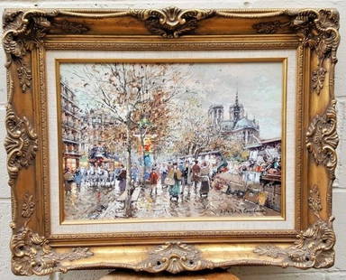 ANTOINE BLANCHARD ORIGINAL FRENCH O/C PAINTING WITH PROVENANCE 13" BY 18": ANTOINE BLANCHARD ORIGINAL FRENCH O/C PAINTING WITH PROVENANCE 13" BY 18" Region Of Origin: Europe Artist: Antoine Blanchard Listed By: Rehs Galleries inc Date Of Creation: 1900-1949 Original/Licensed