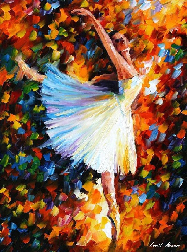 Ballet - Limited Edition 1/25 by Leonid Afremov: Ballet - Limited Edition 1/25 by Leonid AfremovThis is a limited edition giclee hand-painted by Leonid Afremov. This is the first giclee of a small edition of 25 paintings. The rest of the edition is