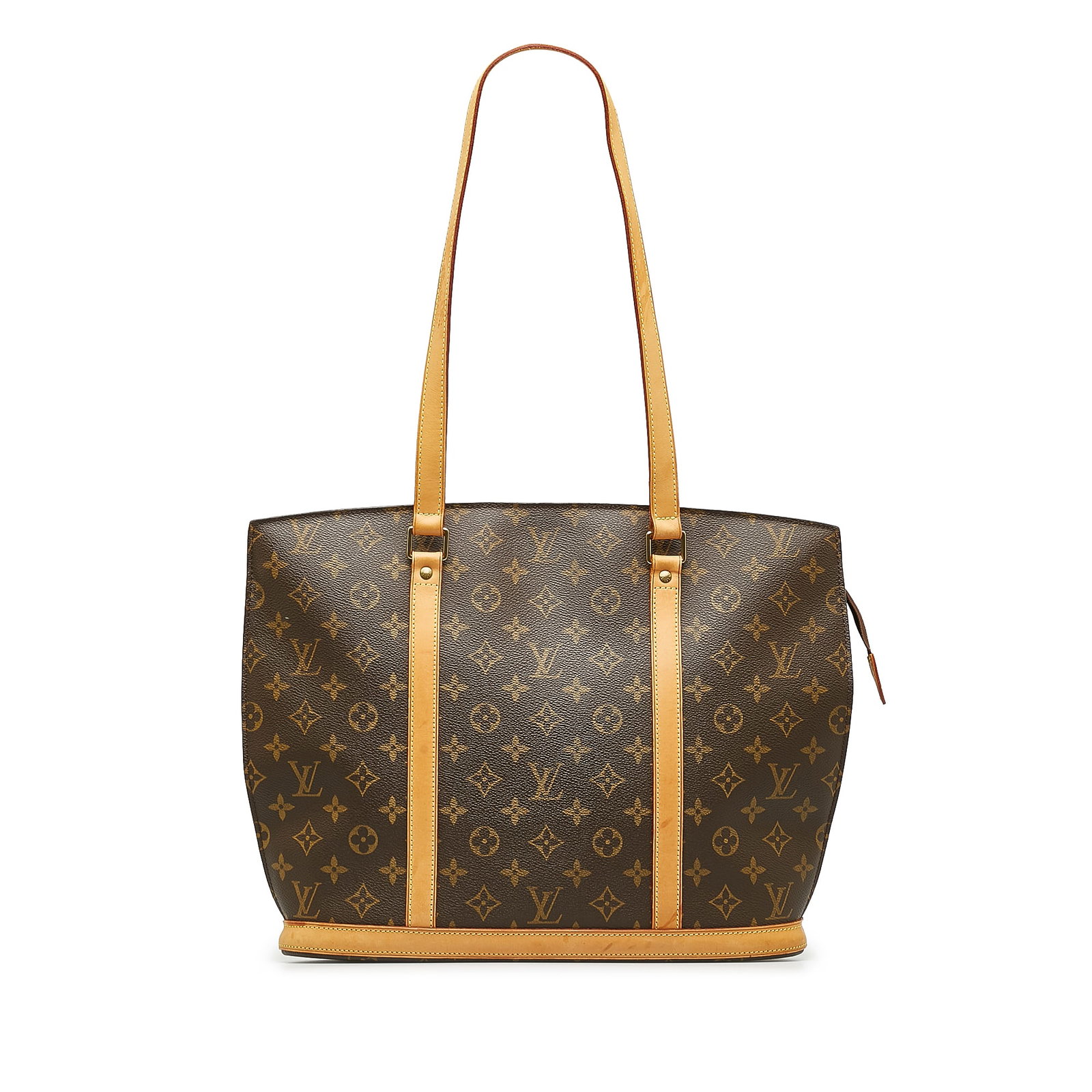 Louis Vuitton Monogram Babylone: Louis Vuitton Monogram Babylone The Babylone features a monogram canvas body flat leather straps a top zip closure and interior zip and open pockets. Brand: Louis Vuitton Model: Monogram Babylone Orig