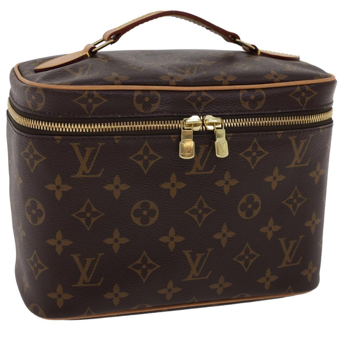 LOUIS VUITTON Monogram Nice BB Hand Bag Vanity M42265 LV: LOUIS VUITTON Monogram Nice BB Hand Bag Vanity M42265 LV Style: Hand Bag Material: Monogram Canvas Exterior Color: Monogram Bag Height: 7.1inch(Approx) / 18cm(Approx) Bag Depth: 5.1inch(Approx) / 13cm