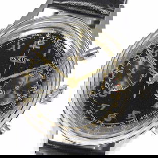 Angelus Chronograph Vintage Manual Winding Mens Stainless Steel: Angelus Chronograph Vintage Manual Winding Mens Stainless Steel Type: wristwatch commodity condition Glass Some light scratches dust Case Many scratches small dents Bezel Many scratches small dents be