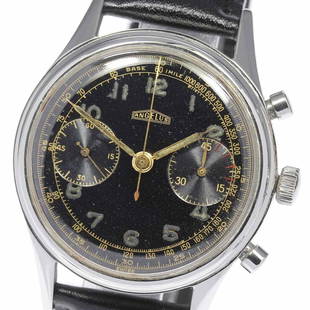 Angelus Chronograph Vintage Manual Winding Mens Stainless Steel: Angelus Chronograph Vintage Manual Winding Mens Stainless Steel Type: wristwatch commodity condition Glass Some light scratches dust Case Many scratches small dents Bezel Many scratches small dents be