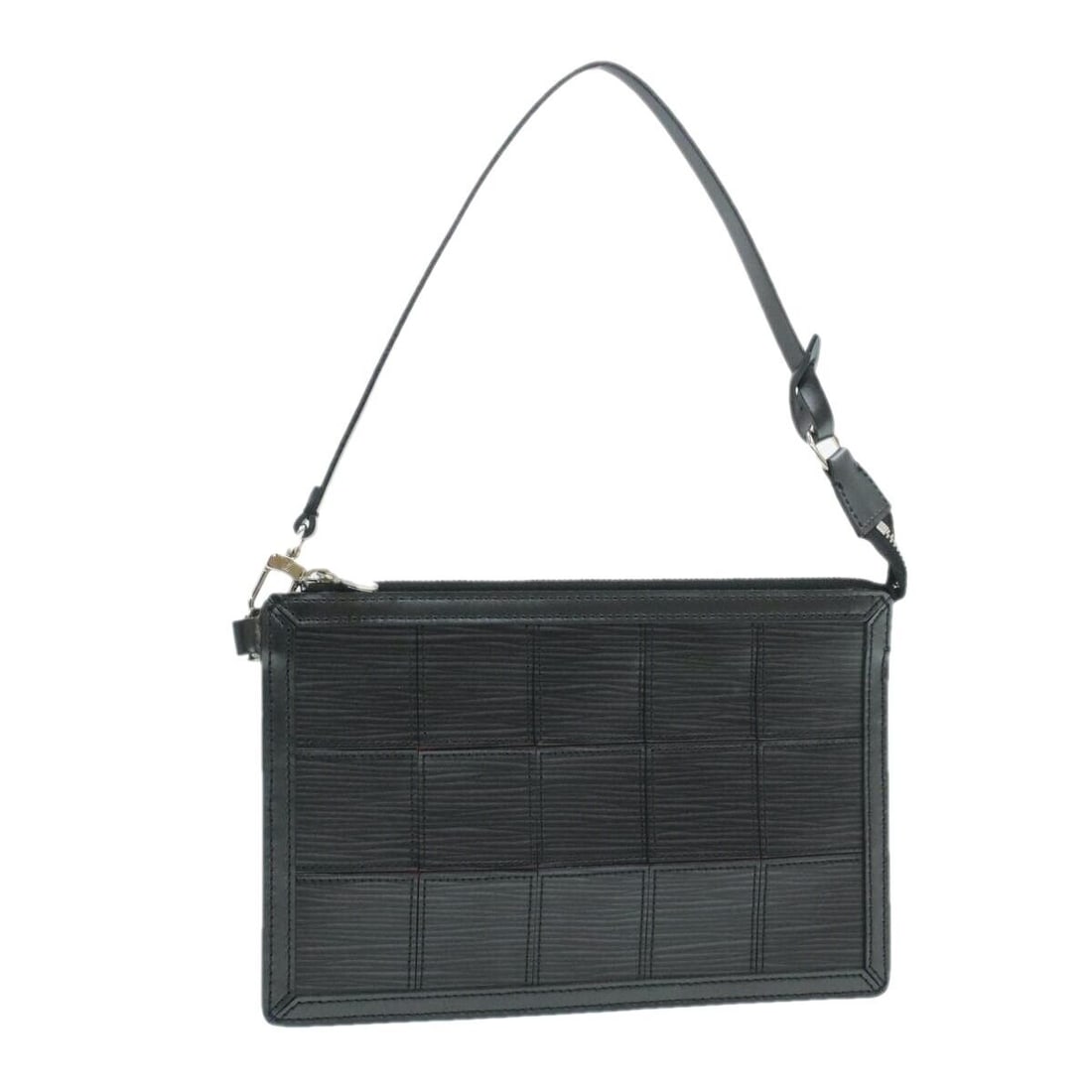 LOUIS VUITTON Epi Stretch Delmonico Pouch Black Red M54602 LV: LOUIS VUITTON Epi Stretch Delmonico Pouch Black Red M54602 LV Style: Pouch Material: Epi Stretch Exterior Color: Black / Red Bag Height: 4.7inch(Approx) / 12cm(Approx) Bag Length: 8.7inch(Approx) / 22
