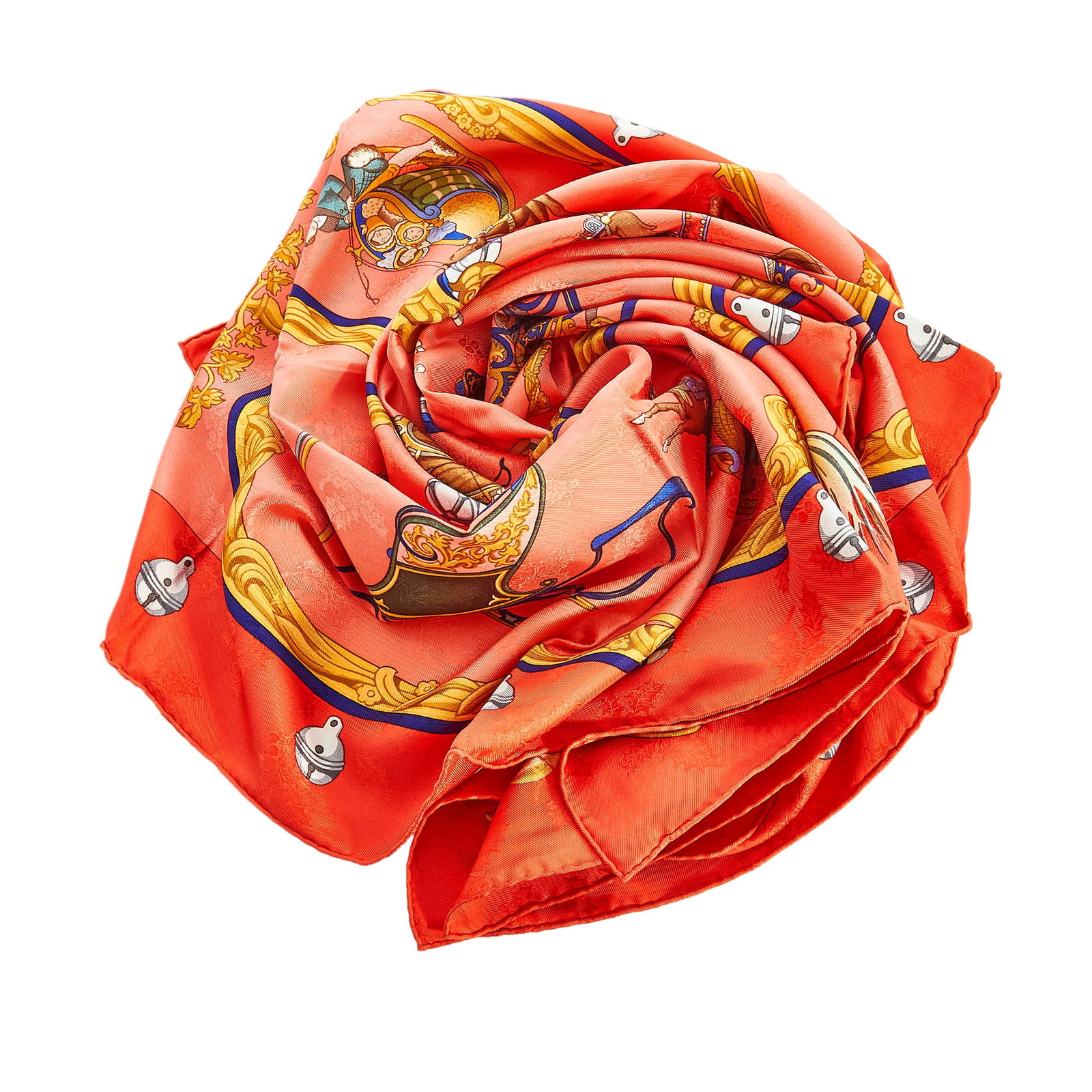 Hermes Plumes et Grelots Silk Scarf: Hermes Plumes et Grelots Silk Scarf The Plumes et Grelots Silk Scarf features a print on 100% silk. Brand: Hermes Model: Plumes et Grelots Silk Scarf Origin: France Category: Accessories Color: Red St