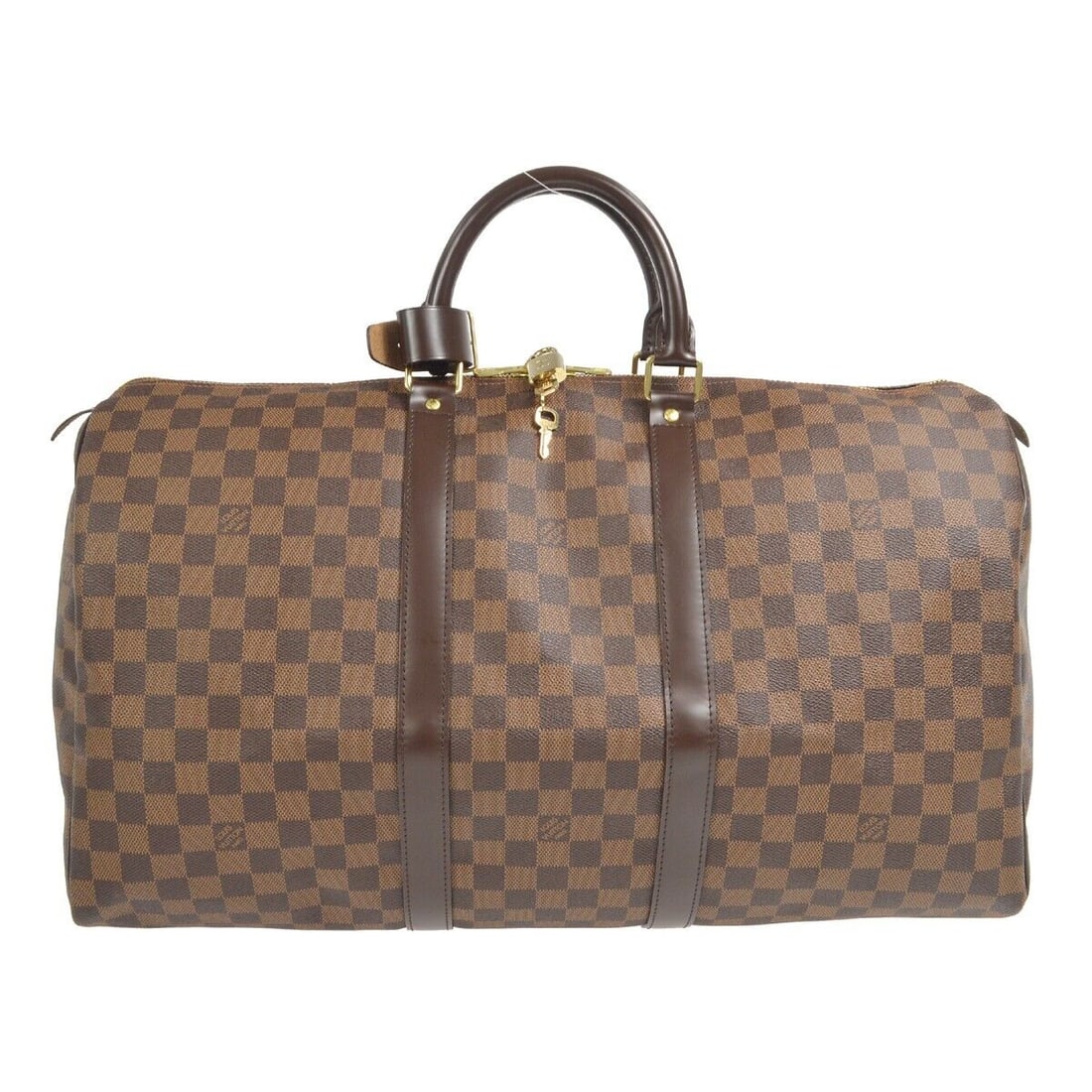 Louis Vuitton Keepall 50 Travel Duffle Handbag Damier Brown N41427 MB5110: Louis Vuitton Keepall 50 Travel Duffle Handbag Damier Brown N41427 MB5110 Bag Width: 19.7 Pattern: Damier Bag Height: 11.4 Closure: Zip Occasion: Travel Size: Extra Large Handle Style: Double Handles 