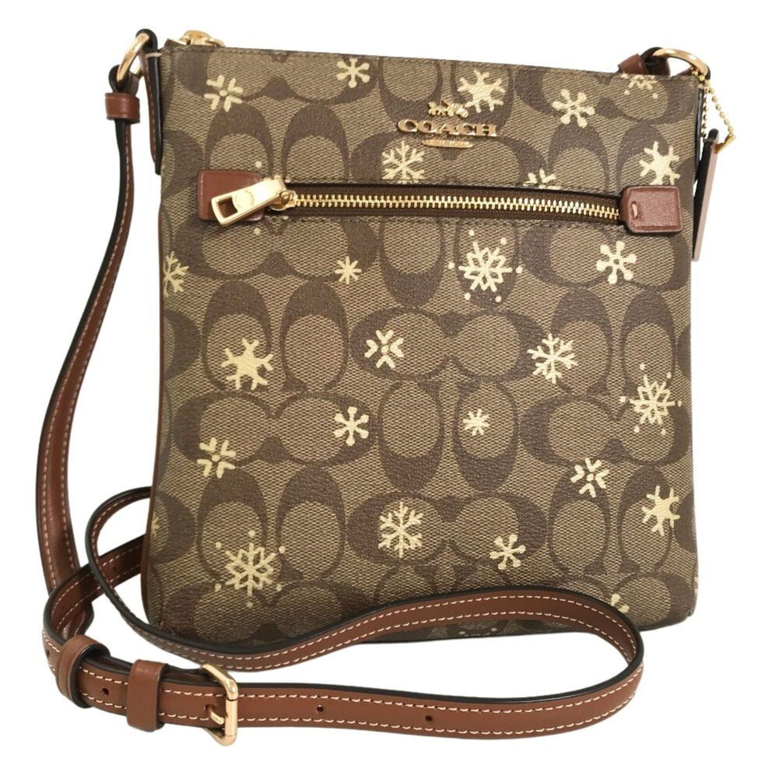 Coach shoulder bag signature snowflake file CF285 coated canvas ladies COACH: Coach shoulder bag signature snowflake file CF285 coated canvas ladies COACH Brand: Coach Line: Signature Model: CF285 Country of Origin: Cambodia Type: Shoulder bag Material: Signature line Signature