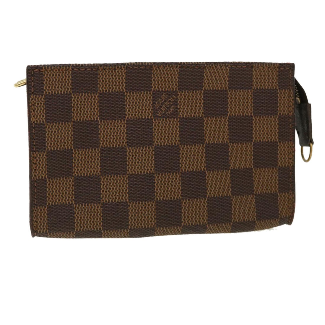 LOUIS VUITTON Damier Ebene Marais Pouch LV: LOUIS VUITTON Damier Ebene Marais Pouch LV Style: Pouch Material: Damier Ebene Canvas Exterior Color: Damie Ebene Bag Height: 4.1inch(Approx) / 10.5cm(Approx) Bag Depth: 0.8inch(Approx) / 2cm(Approx) 