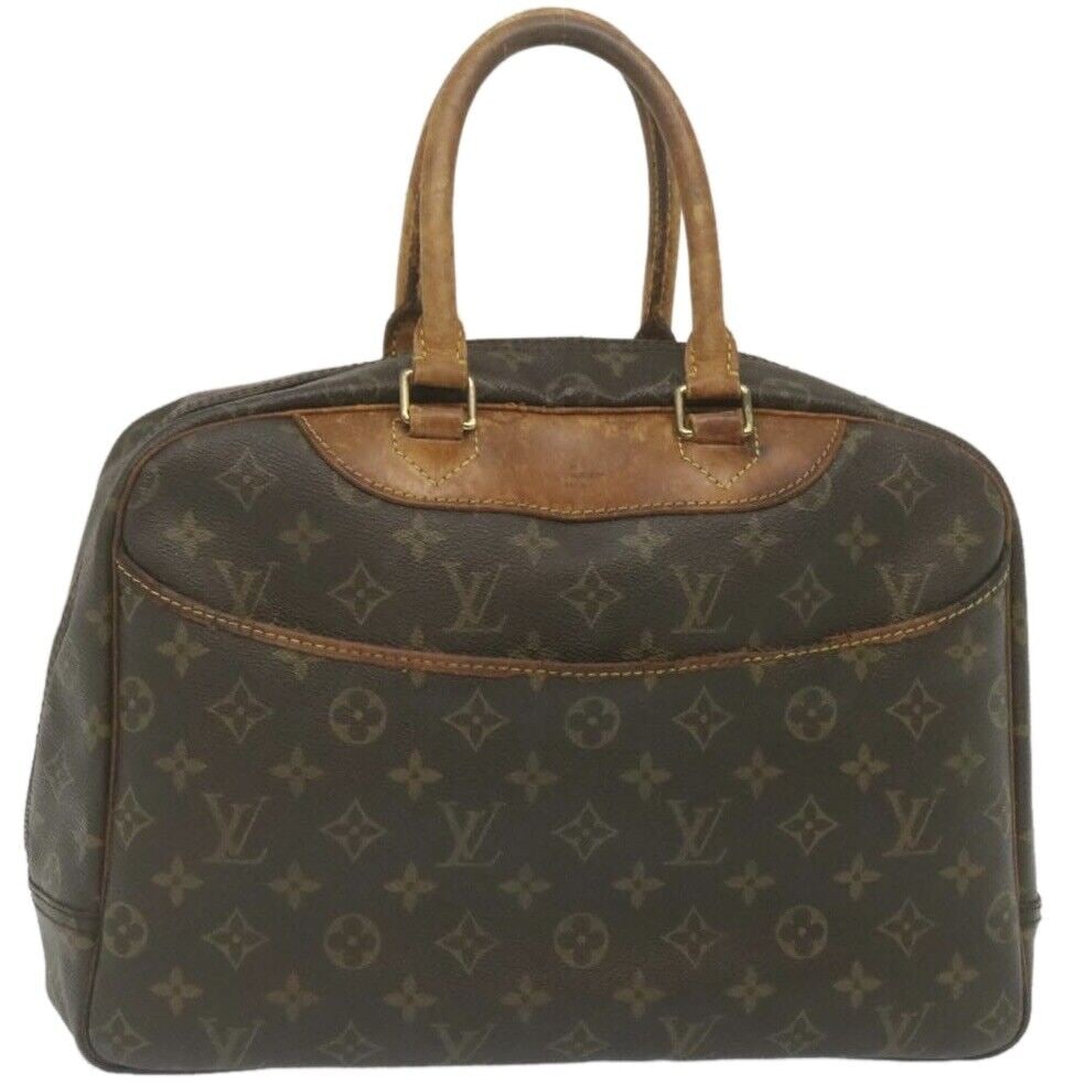 LOUIS VUITTON Monogram Deauville Hand Bag M47270 LV: LOUIS VUITTON Monogram Deauville Hand Bag M47270 LV Style: Hand Bag Material: Monogram Canvas Exterior Color: Monogram Bag Height: 10.6inch(Approx) / 27cm(Approx) Bag Depth: 5.1inch(Approx) / 13cm(App