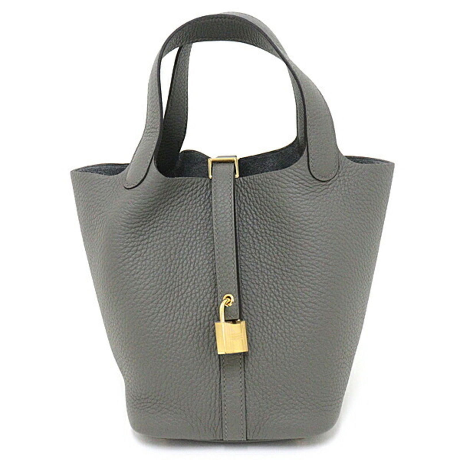 Hermes HERMES Picotin Lock PM Handbag Taurillon Clemence B Engraved (Made in 2023) Grimeyer: Hermes HERMES Picotin Lock PM Handbag Taurillon Clemence B Engraved (Made in 2023) Grimeyer Brand: Hermes Line: Picotin Country of Origin: France Type: Handbag Material: Taurillon clemence leather Tau