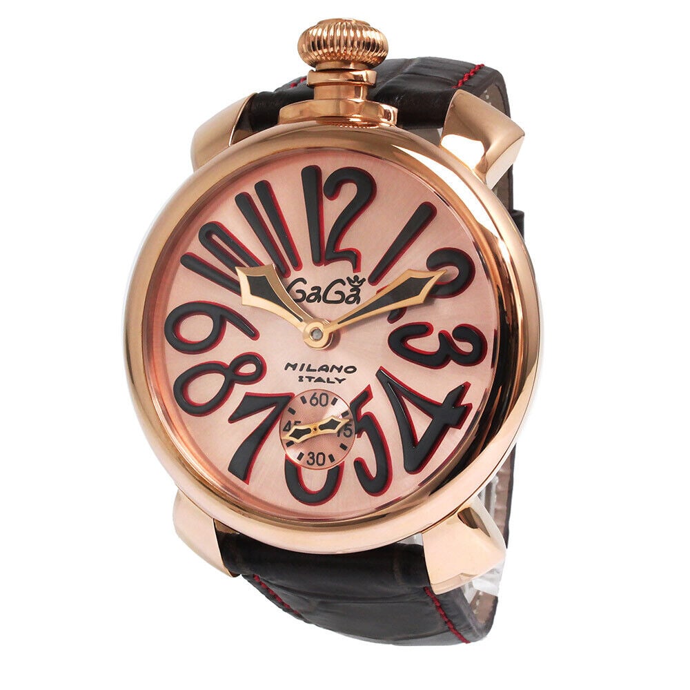 Gaga Milano Manuale 48mm Hand Wound Leather Brown 5011.11s Dbr