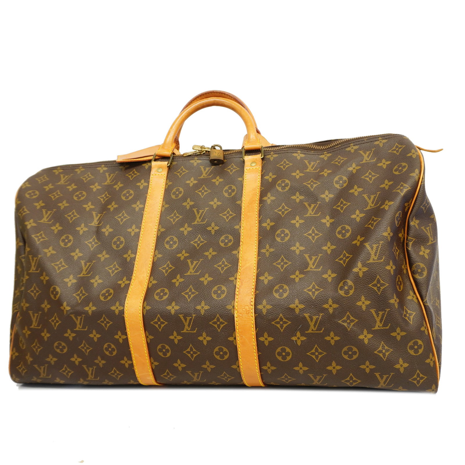 Louis Vuitton Monogram Keepol 60 M41422 Men Women Unisex Boston Bag: Louis Vuitton Monogram Keepol 60 M41422 Men Women Unisex Boston Bag Brand: Louis Vuitton Line: Monogram Model: Keepol 60 M41422 Type: Boston bag Hardware Color: Gold Closure: Zipper Gender: Men Women 