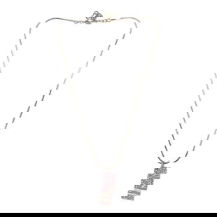 Christian Dior Necklace Trotter Logo Silver Pink Women's Accessories: Christian Dior Necklace Trotter Logo Silver Pink Women's Accessories Brand: Christian Dior Necklace Type: Necklace Gender: Women Color: Pink Silver Pendant Size: 30mm x 10mm / 1.18 x 0.39 Condition: U
