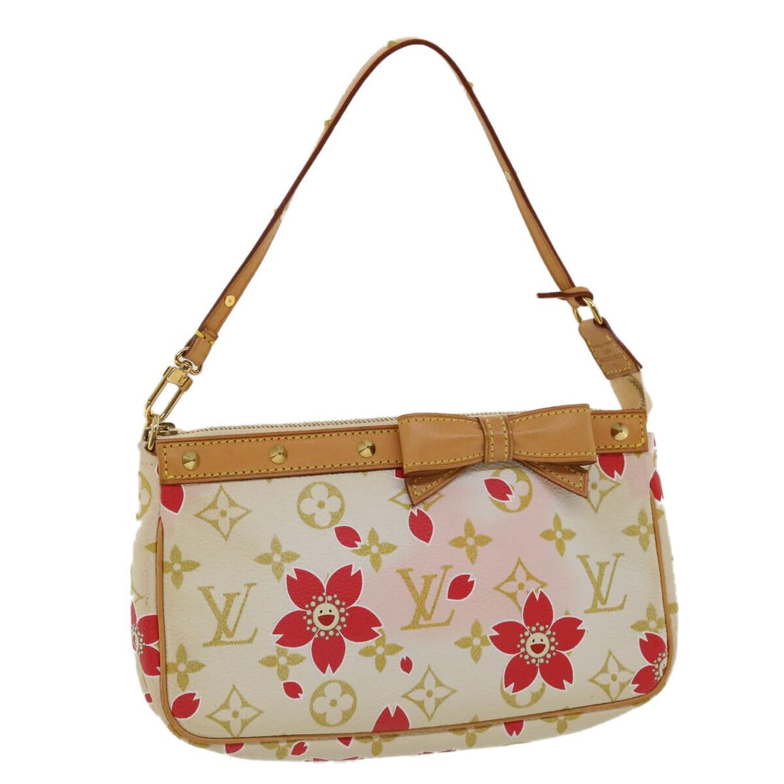 LOUIS VUITTON Monogram Cherry Pochette Accessoires Pouch M92007 LV: LOUIS VUITTON Monogram Cherry Pochette Accessoires Pouch M92007 LV Style: Accessory Pouch Material: Monogram Multicolor Canvas Exterior Color: Pink Bag Height: 5.1inch(Approx) / 13cm(Approx) Bag Depth
