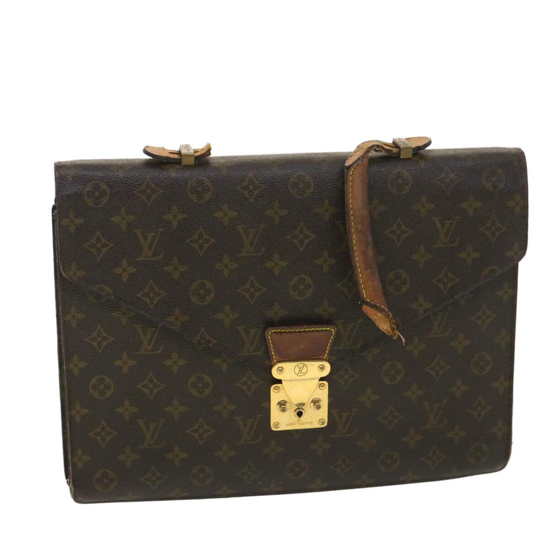 LOUIS VUITTON Monogram Serviette Conseiller Briefcase M53331 LV: LOUIS VUITTON Monogram Serviette Conseiller Briefcase M53331 LV Style: Briefcase Material: Monogram Canvas Exterior Color: Monogram Bag Height: 11.0inch(Approx) / 28cm(Approx) Bag Depth: 3.9inch(Appro