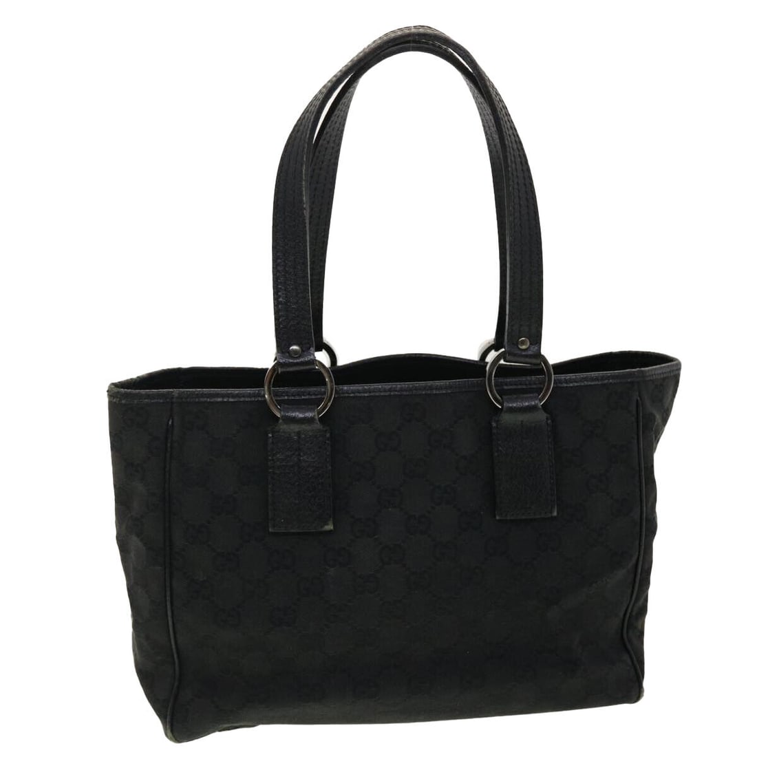 GUCCI GG Canvas Hand Bag Black 113019: GUCCI GG Canvas Hand Bag Black 113019 Style: Hand Bag Material: Canvas Exterior Color: Black Bag Height: 9.4inch(Approx) / 24cm(Approx) Bag Depth: 3.9inch(Approx) / 10cm(Approx) Bag Length: 10.6inch(A