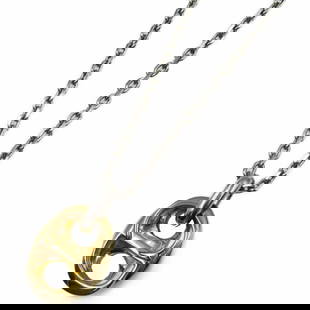 Christian Dior CD Metal Gold Silver Necklace: Christian Dior CD Metal Gold Silver Necklace Brand: Christian Dior Material: Metal Color: Gold Silver Pendant Size: 25mm x 20mm / 0.98 x 0.78 Condition: Used (good) The BIDHAUS Guarantee: All items in