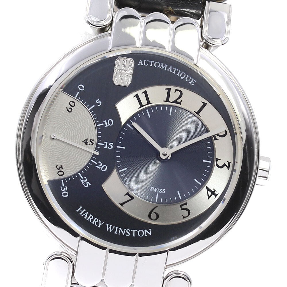 Harry Winston Premiere Excenter K18WG 200-MARS37W Mens Watch Pre-Owned: Harry Winston Premiere Excenter K18WG 200-MARS37W Mens Watch Pre-Owned Type: wristwatch Model namePremiere Excenter sexmen's case materialK18WG belt materialleather dial colorgray/silver machine types