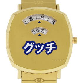 Gucci Grip 157.4/ya157401 Quartz Stainless Unisex Adult Watch Pre Owned